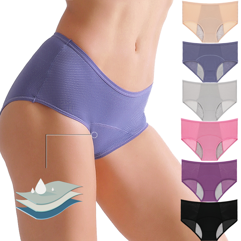 Period Panty Absorbent - Damskie majtki menstruacyjne z wysokim stanem,
