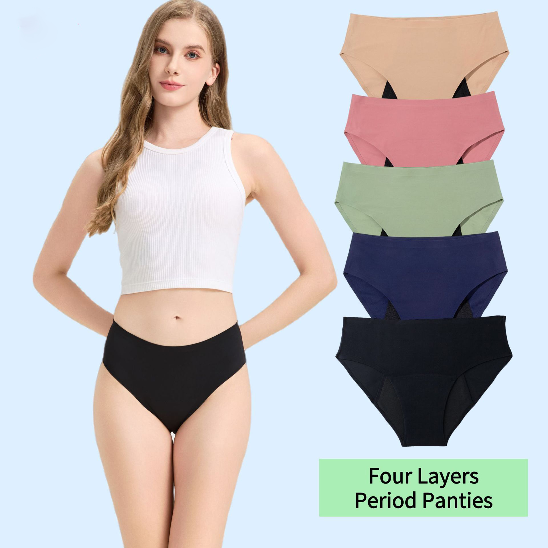 Period Panty Absorbent - Damskie majtki menstruacyjne o pojemności 50