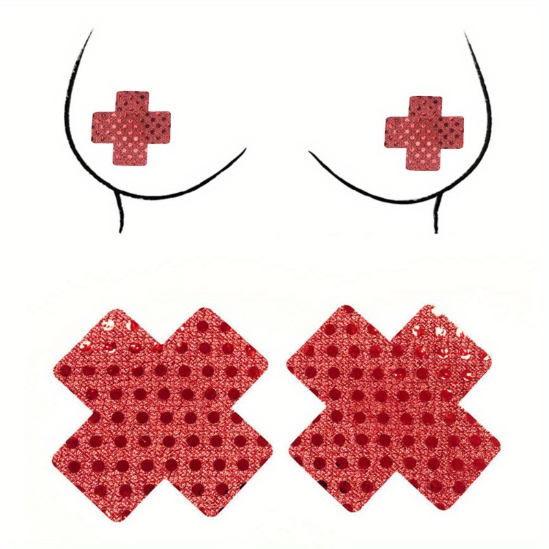 Nipple Cover Pasties - Naklejki na sutki w stylu Czerwonego