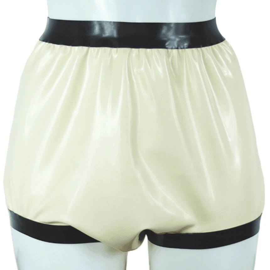 Boyshort Underwear - Przezroczyste i czarne seksowne lateksowe majtki